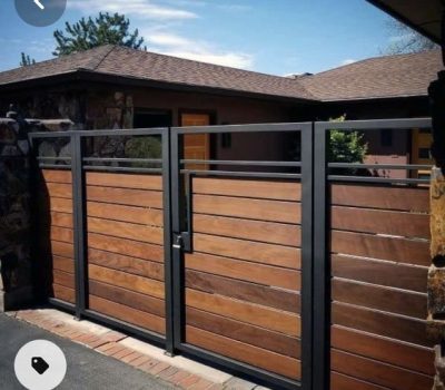 poarta metal+lemn 2328